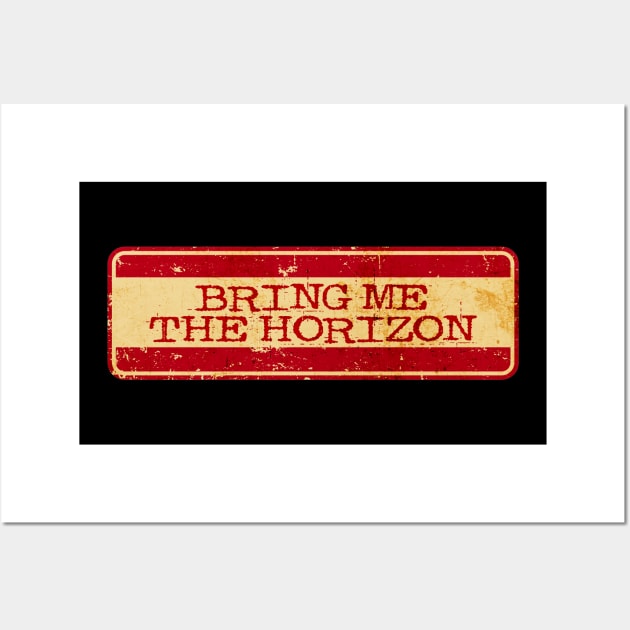 Retro Text - BRING ME THE HORIZON Wall Art by Jurou